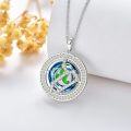 wholesale TOUPOP Valentine's Day Gifts For Her Zodiac Necklace For Women Sterling Silver Constellation Pendant With Circle Crystal Horoscope Sign Astrology Birthstone Birthday Jewelry Gifts For Women Her Mom -0-3