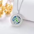 TOUPOP Sterling Silver Crystal Zodiac Necklace Constellation Pendant Gift-0-3