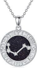 wholesale 925 Sterling Silver Starry Night Sky Zodiac Sign Constellation Pendant Necklace for Women and Men-0-0