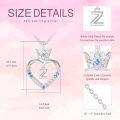 wholesale TOUPOP Heart Initial Necklace For Women Sterling Silver Heart Crown Initial Letter Pendant Necklace Birthday Anniversary Christmas Jewelry Gifts For Women Her Girlfriend -0-2