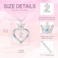TOUPOP Sterling Silver Heart Crown Initial Pendant Necklace-0-2