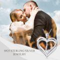 TOUPOP Sterling Silver Heart Initial A-Z Letter Pendant Necklace-0-2