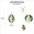 wholesale 925 Sterling Silver Abalone Shell Virgin Mary/Serenity Prayer Hands Armor of God Pendant Necklace Religious Jewelry Mothers Gifts for Women Men-0-2