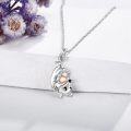 wholesale 925 Sterling Silver Panda Pendant Necklace for Women s-0-2