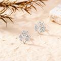 wholesale 925 Sterling Silver Celtic Knot Shamrock Stud Earrings for Women-0-3