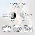 wholesale 925 Sterling Silver Koala Love You Forever Heart Pendant Necklace for Women Girls Gifts-0-3