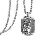 wholesale 925 Sterling Silver Saint Christopher and Saint Michael Pendant Chain Set for Men & Women Catholic Religious -0-0