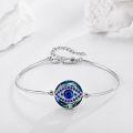 wholesale 925 Sterling Silver Evil Eye Hamsa Owl Ladybug Bangle Bracelet for Women-0-2