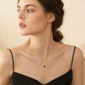 wholesale 14k Black Tahitian Pearl Pendant Necklace With Lab Diamond Accents-0-2