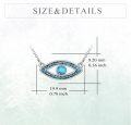 wholesale 925 Sterling Silver Natural Turquoise Triangle Circle Lucky Symbol Pendant Necklace for Women Girls Gifts 45cm Chain Length-0-3