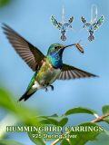 wholesale 925 Sterling Silver Abalone Hummingbird Leverback Earrings - 3 Flight Postures Dangle Jewelry Gift for Women-0-5
