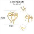 wholesale 14K Gold Bow Tie Diamond Pendant Necklace 14K Gold Chain s for Her-0-2