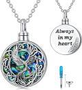 wholesale 925 Sterling Silver Round Celtic Phoenix Urn Locket Always in My Heart Keepsake  for Women-0-0