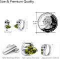 wholesale 925 Sterling Silver Peridot Sloth Huggie Hoop Earrings for Women and Teenage Girls-0-2