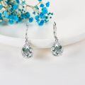 wholesale 925 Sterling Silver Green Moss Agate and White Opal Filigree Leverback Drop Earrings-0-2