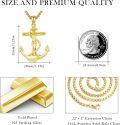 wholesale 925 Sterling Silver Plated Gold Crucifix Anchor Cross Jesus Christ Religious Jewelry Men Women Gift 24 Chain Necklace Pendant Charm Amulet -0-2