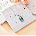 TOUPOP Sterling Silver Turquoise Family Tree Initial Pendant Necklaces-0-3