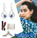 wholesale 925 Sterling Silver Blue Turtle Starfish Teardrop Dangle Earrings-0-4