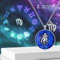 wholesale Sterling Silver Aries Zodiac Constellation Necklace Horoscope Medallion Choker Coin Pendant Dainty Birthday Gift for Women-0-11