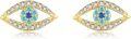 wholesale 14K Gold Evil Eye CZ Stud Earrings - Christmas Gift Ideas for Her-0-0