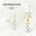 wholesale 925 Sterling Silver Daffodil Drop Earrings for Women Scottish s-0-3