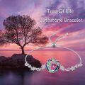 wholesale 925 Sterling Silver & Rose Quartz October Birthstone Tree of Life Necklace, Hypoallergenic Lead-Free Jewelry Gift for Her-0-1