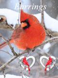 wholesale 925 Sterling Silver Heart-Shaped Red Bird Stud Earrings with Green Leaves and Berries - Holiday Gift Ideas for Women-0-5