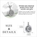 wholesale 925 Sterling Silver Moon & Sunflower Keepsake Urn Locket Necklace with Funnel and Fill Tool for Ashes Memorials-0-4