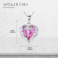 wholesale Sterling Silver Austrian Crystal Caduceus Angel Wing Heart Nurse Necklace-0-3