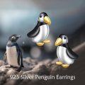 wholesale 925 Sterling Silver Penguin Stud Earrings-0-4