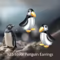 wholesale 925 Sterling Silver Penguin Stud Earrings-0-4