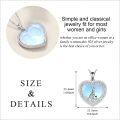 wholesale 925 Sterling Silver Heart-Shaped Leopard in Celtic Knot Design Moonstone Pendant Necklace for Women-0-4