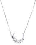 wholesale 925 Sterling Silver Crescent Moon Stone Pendant Necklaces for Women  Mothers Day Presents-0-1