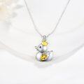 wholesale 925 Sterling Silver Crowned Duck with Citrine Pendant Necklace - Adorable Gifts for Her-0-4