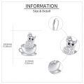 wholesale 925 Sterling Silver Owl in Teacup Dangle Drop Earrings Gift for Her-0-4