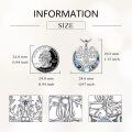 wholesale 925 Sterling Silver Tree of Life Goddess Moon Phase Pendant Necklaces with Abalone Shell and Opal Stone for Women's Spiritual-0-3