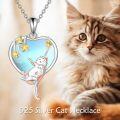 wholesale 925 Sterling Silver Heart-Shaped Pendant with Flowers and Honeybee Charm Necklace for Women-0-3