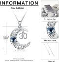 wholesale 925 Sterling Silver Celtic Knot Blue Heart and Number 30 Moon Pendant Necklace for Women Girls-0-1
