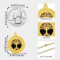 wholesale Gold 925 Sterling Silver Celtic Knot Tree Of Life Pendant Necklace with Black Onyx Stone and Yellow Gold Plated Chain 24-0-5