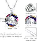 wholesale 925 Sterling Silver Rainbow Crystal Lion Head Pendant Necklace for Women-0-3