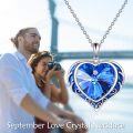 wholesale Sterling Silver Austrian Crystals Love Heart Pendant Necklace for Women-0-2