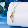 wholesale 925 Sterling Silver Abalone Map Pendant Necklace for Anniversary Birthday Christmas Gifts Women Men-0-3