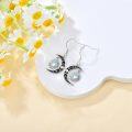 wholesale 925 Sterling Silver Moonstone Crescent Sun & Moon Drop Earrings-0-4