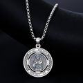 wholesale 925 Sterling Silver Saint Francis Protect Us Medal Pendant Necklace for Men & Women-0-3
