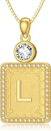 wholesale 18K Gold Sterling Silver A Z Initial Necklace for Women Gift for Mom Wife Girlfriend-L