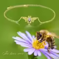 TOUPOP Sterling Silver Bee Anklets Beach Foot Jewelry-0-1