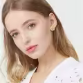 TOUPOP Sterling Silver Gold Plated Sunflower Earrings, Valentine's Day Birthday Gifts-0-1