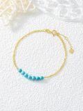 wholesale  14K Solid Gold Yellow Adjustable Link Bead Bracelets for Women Jewelry Gifts -0-4