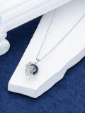 wholesale 925 Sterling Silver Rose Pearl Pendant Necklace-0-5