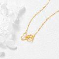 wholesale 14K Gold Heart & Paw Print Charm Necklace - Minimalist s for Her-0-1